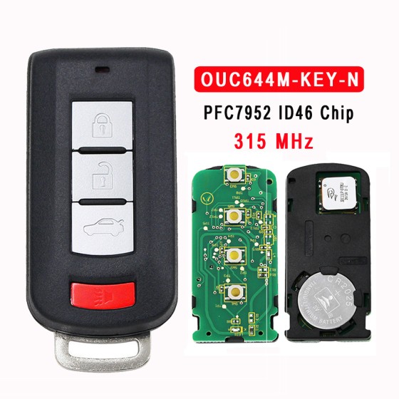 2008-2020 Mitsubishi Lancer / Outlander / 4-Button Smart Key / PN: 8637B885 / OUC644M-KEY-N (AFTERMARKET)